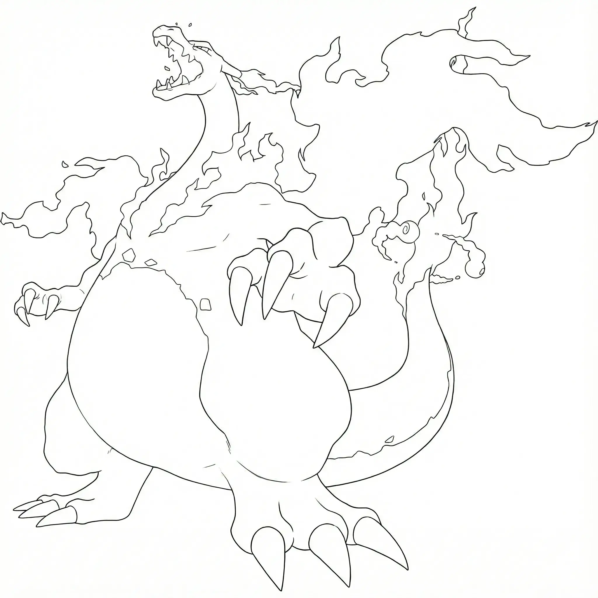 Coloriage Dracaufeu Gigamax
