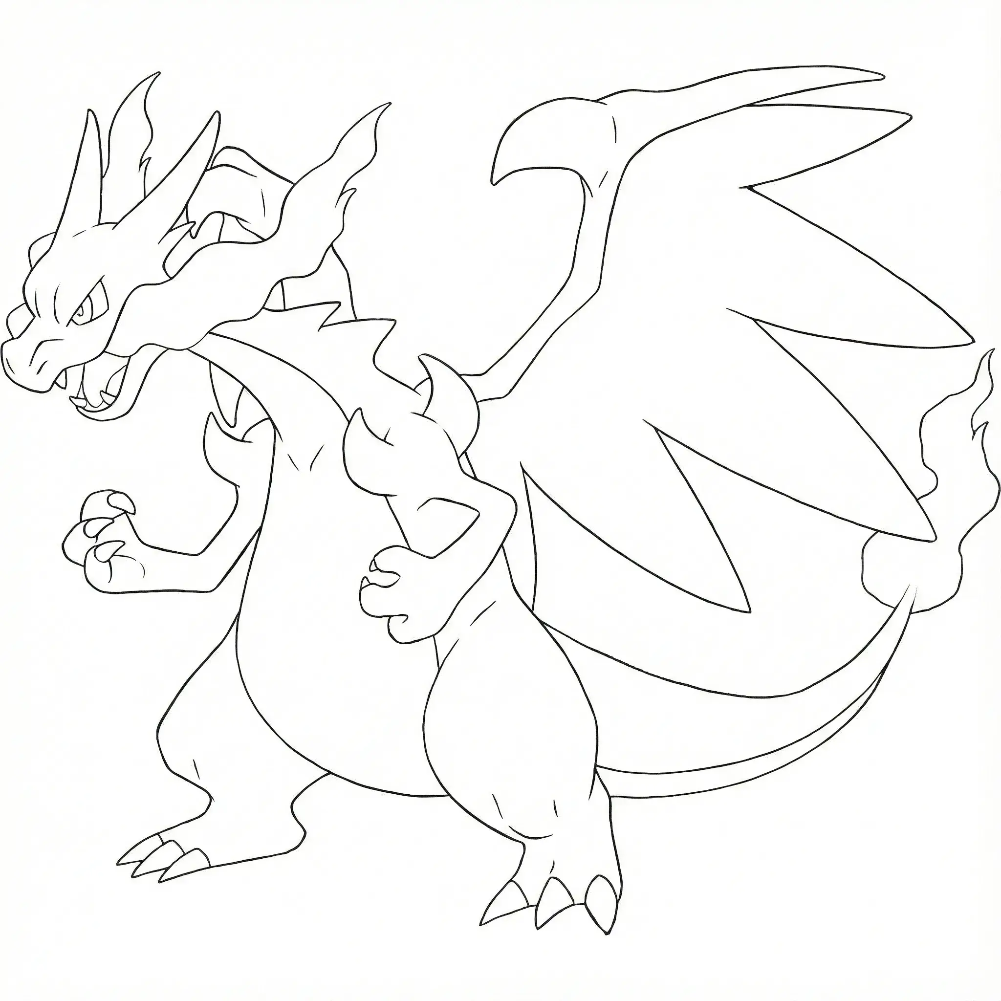 Coloriage Méga-Dracaufeu X