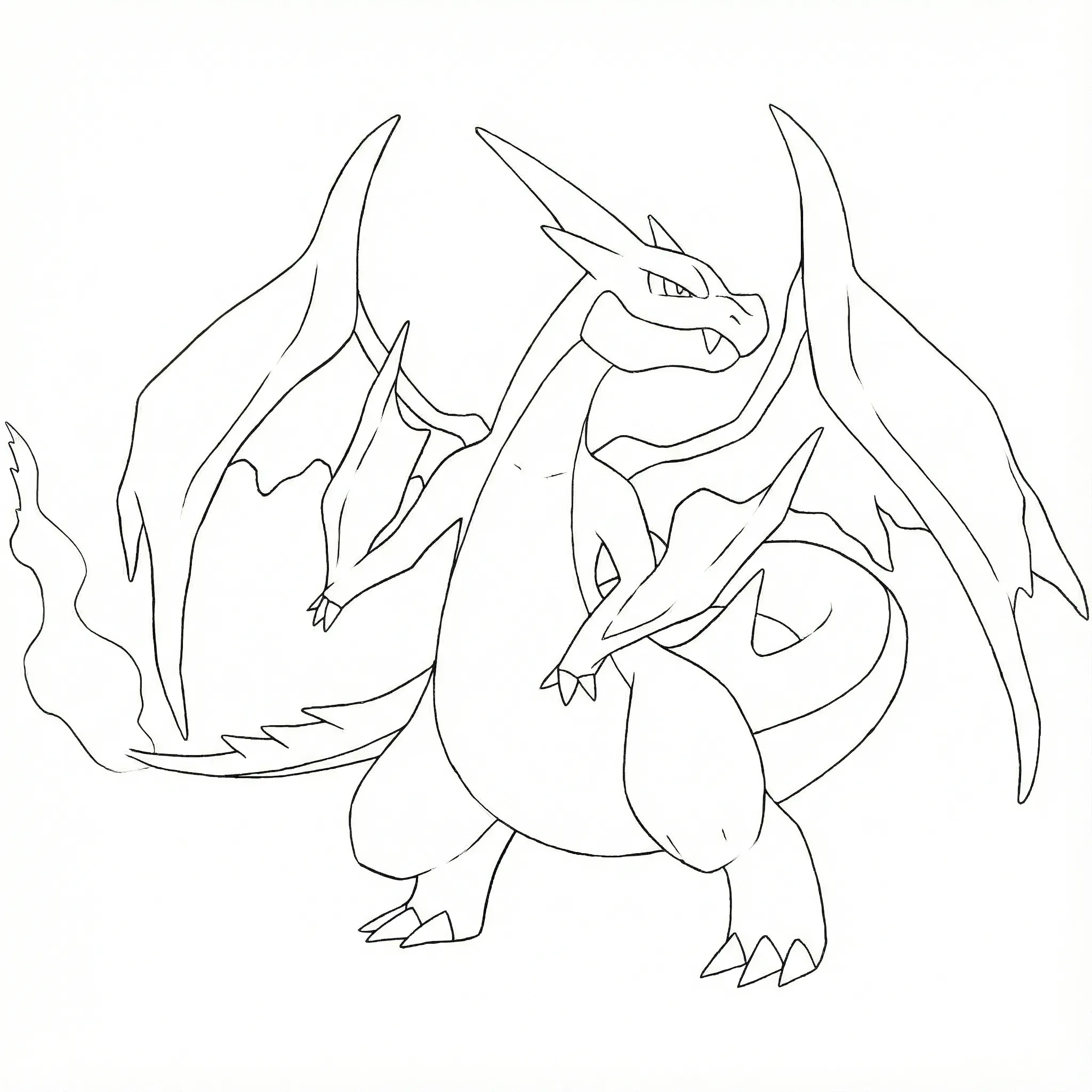 Coloriage Méga-Dracaufeu Y