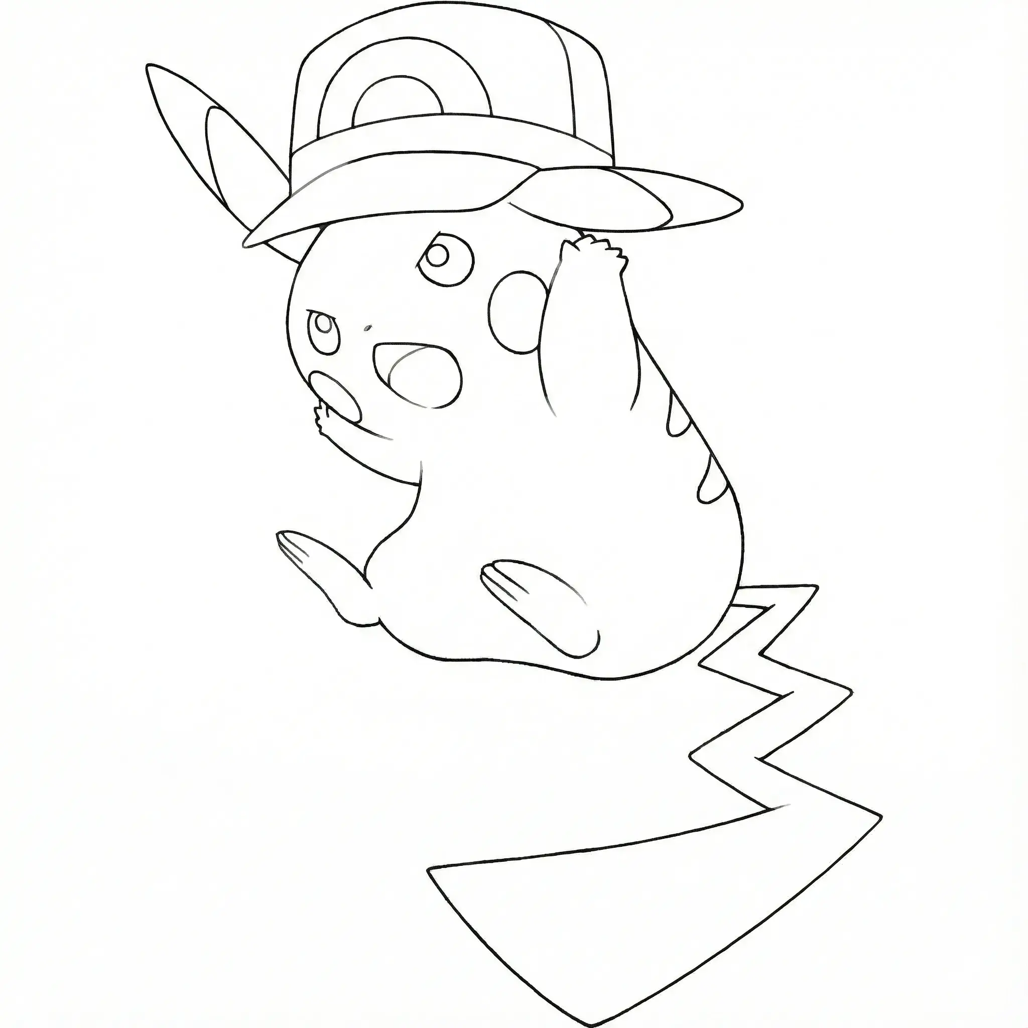 Coloriage Pikachu Casquette Kalos