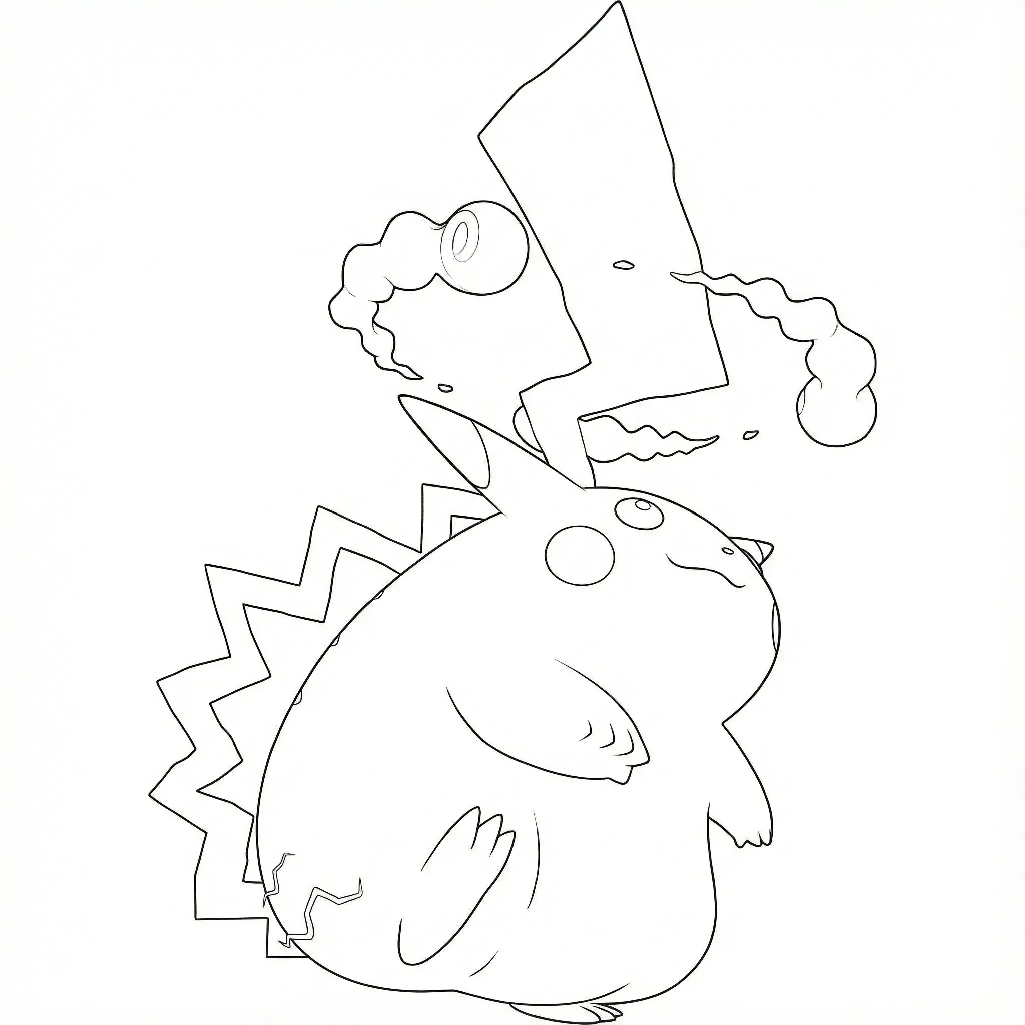 Coloriage Pikachu Gigamax