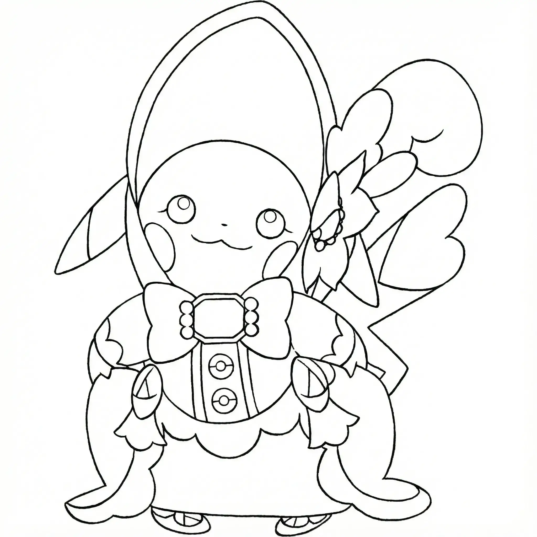 Coloriage Pikachu Lady