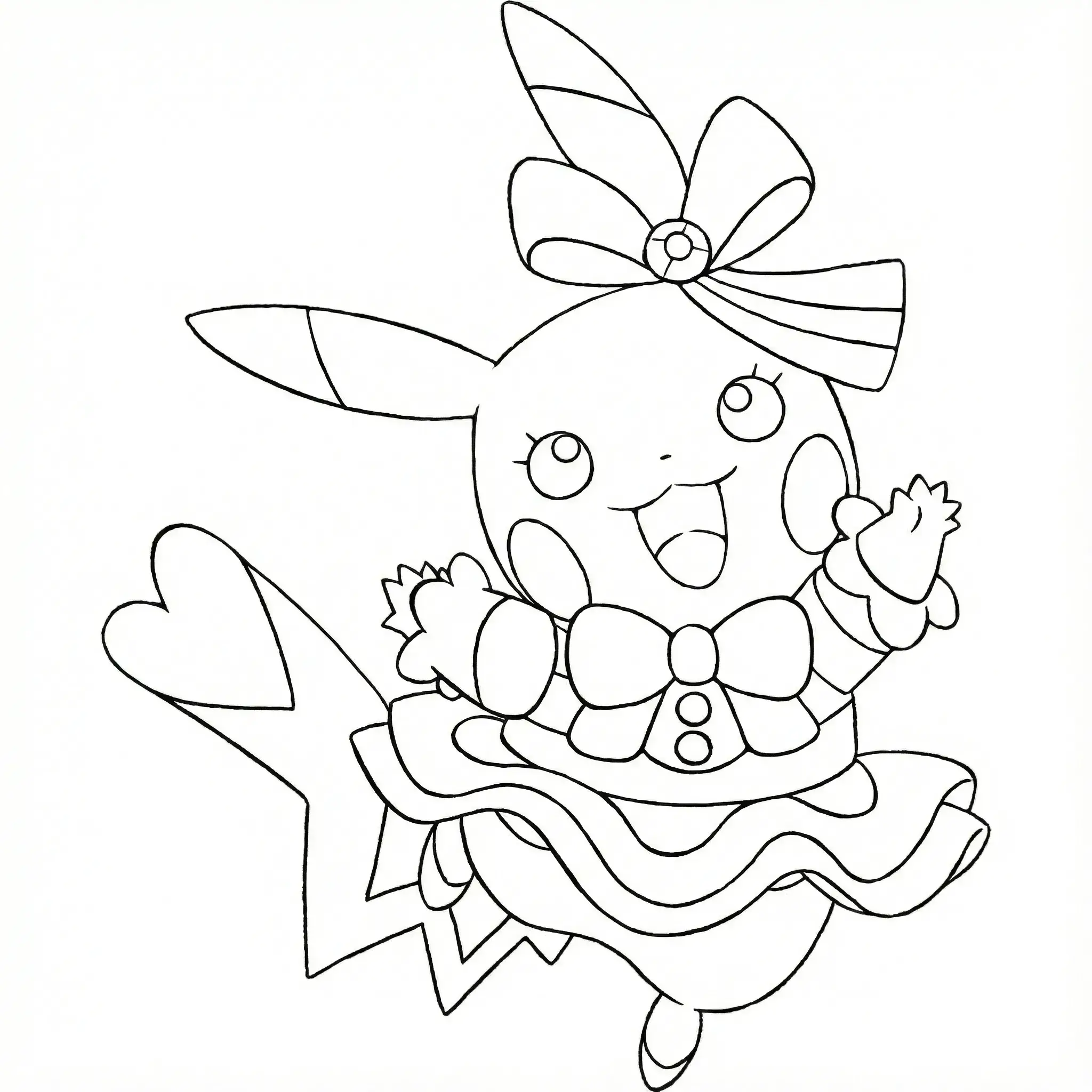 Coloriage Pikachu Star